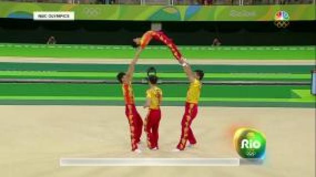 Chinese Acrobats Create Human Jump Rope