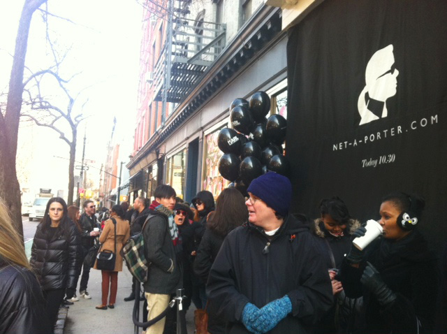 Dozens Line Up on Bleecker for Net-a-Porter's Karl Launch