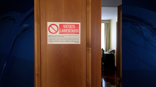 Pope Francis places 'forbidden to complain' sign on his door