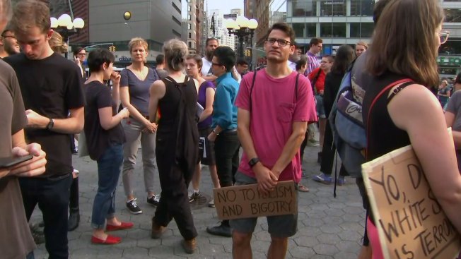 Black Lives Matter Group Rallies in Union Square in Response to Charlottesville Violence