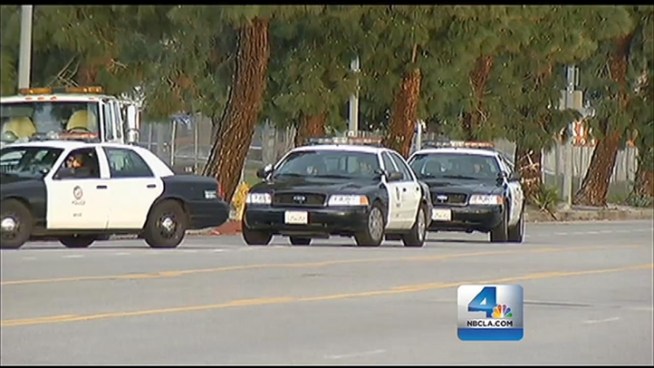 Police combed a Northridge neighborhood, responding to sightings of fugitive suspect ex-LAPD Officer Christopher Dorner, accused in a series of killings, including a police officer. Lolita Lopez reports for the NBC4 News at 11 p.m. on Sunday, Feb. 10, 2013.
