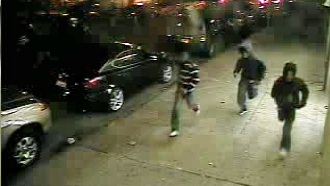 The three young men seen here are wanted in connection with a shooting in the Bronx Tuesday, March 27 in which a 19-year-old man was hit in the back. Anyone with information is asked to contact Crime Stoppers at 800-577-TIPS.
