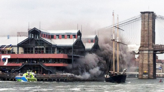 A fire broke out Saturday afternoon underneath a pier at the South Street Seaport, causing damage to stores and creating a heavy smoke condition on the water. Lori Bordonaro has more.