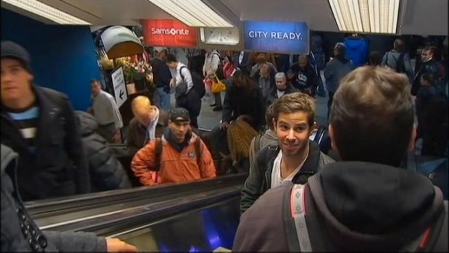 LIRR, NJ Transit and Amtrak trains are running again but halted critical rail traffic for more than an hour on one of the busiest traveling days of the year. Checkey Beckford reports from Penn Station. 