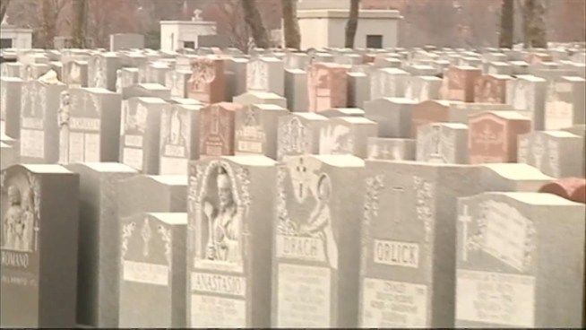 Police say a homeless man has been stealing valuable bronze from a Bronx cemetery.  Lori Bordonaro reports.