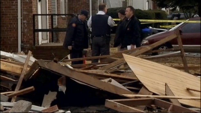 A big explosion leveled a vacant house in Hempstead, Long Island. The blast also rattled the nerves of many neighbors in the area. Greg Cergol  reports.