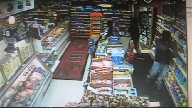 Police release security video in a violent crime spree, where crooks are targeting specific store owners in Paterson, N.J.  So far, nine spots have been hit.  Police say in each case the victims all seem to fit the same description.  News 4's Pei-Sze Cheng reports.