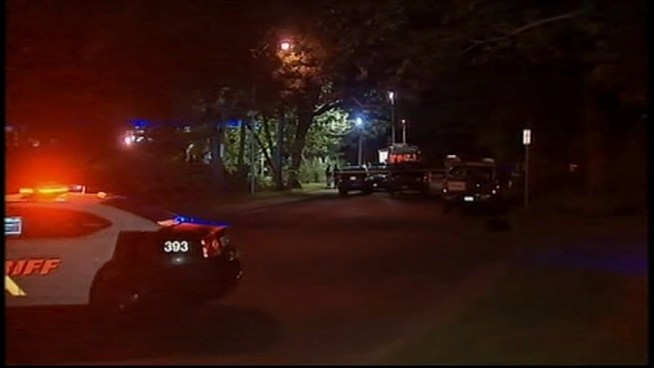 A gas station off the Long Island Expressway became a crime scene Thursday night.It was a shoot-out between a drug suspect and  the police. Jonathan Dienst reports.