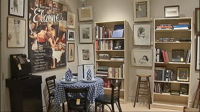 New Yorkers who loved Elaine's on the Upper East Side can now own a piece of the eatery, including the famed Table No. 1. The personal collection of Elaine Kaufman, who died last year at age 81, is currently being auctioned off. The auction includes restaurant memorabilia like the vintage cash register from behind the bar, the papier mache horse that hung in the window, the eatery's signature overhead lights, baseballs signed by New York Mets legend Keith Hernandez, and Table No. 1 with four chairs.