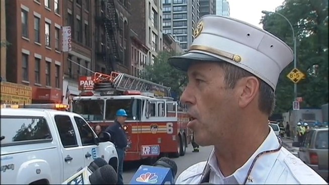Crews battled sparks and flames.