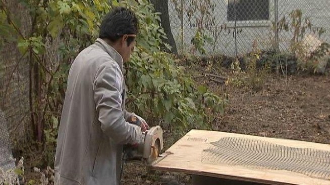 Thanks to a WNBC report, crews starting fixing a burned out shell of a building that was causing fear on a quiet Harlem street.  Ida Siegal reports.