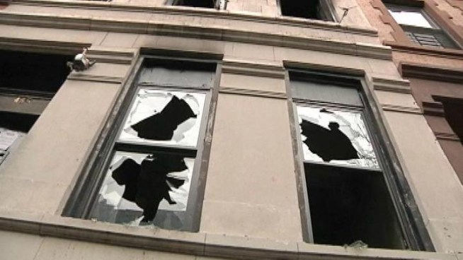 A Harlem block known for its beautiful historic brownstones is changed when the economy turned, and a burnt out brownstone went into foreclosure. Ida Siegal reports.