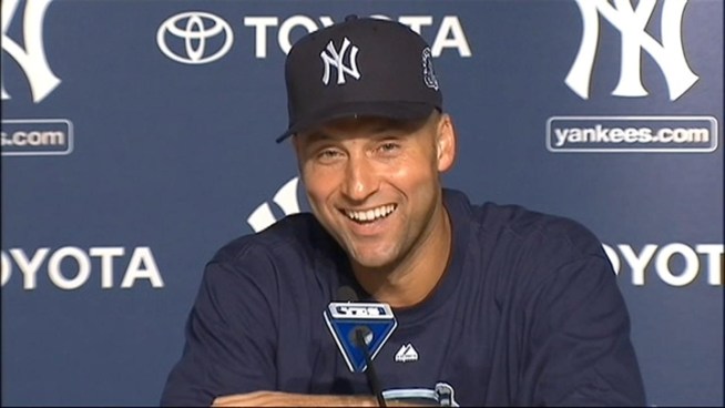 Derek Jeter's postgame press conference, after the Yankee Captain became the 28th player in Major League Baseball history to reach the 3,000-hit milestone.