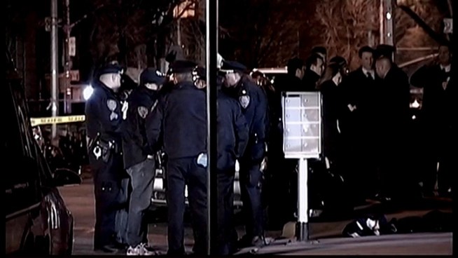 An off-duty NYPD cop fatally shot a man in Brooklyn who was part of a duo trying to rob the officer while on his way to work this morning, police said. John Noel reports.