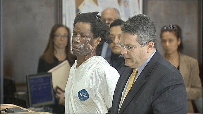The man accused of attacking a 73-year-old woman with a Molotov cocktail and setting her on fire inside an elevator is facing charges of murder. John Noel reports.