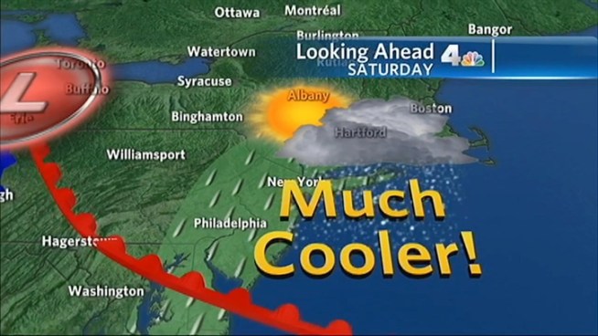 Heavy rain moves in giving us some relief from the spring scorcher.