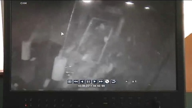 A car exiting the <a title=