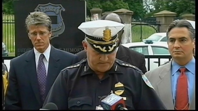 A Rikers Island correction officer went on a deadly shooting rampage at his estranged girlfriend's home in Massachusetts Monday, killing a police officer before critically injuring the woman and then killing himself. Gus Rosendale reports.