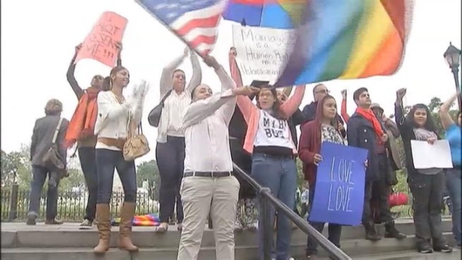 President Obama affirmed for the first time that he personally supports same-sex marriage. It's the first time that a U.S. president has openly supported gay and lesbian marriages. Andrew Siff reports.