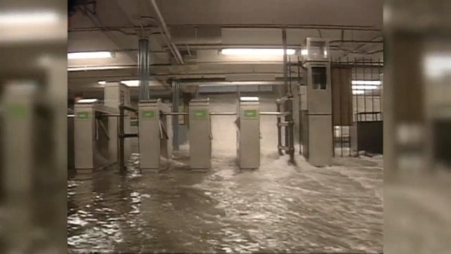 The Port Authority says it may take weeks until the Hoboken Terminal is open again after Hurricane Sandy. The PATH train station has prior experience with damage from a major storm 20 years ago.