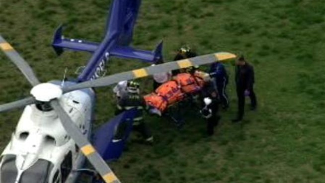 A construction worker fell through a rotted roof into an acid tank in New Jersey on Monday, suffering severe burns before his co-worker jumped in to pull him out, officials said. Brian Thompson reports.