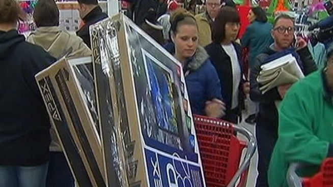 Some shoppers skipped on Thanksgiving dinner to take advantage of doorbuster deals in New York City.