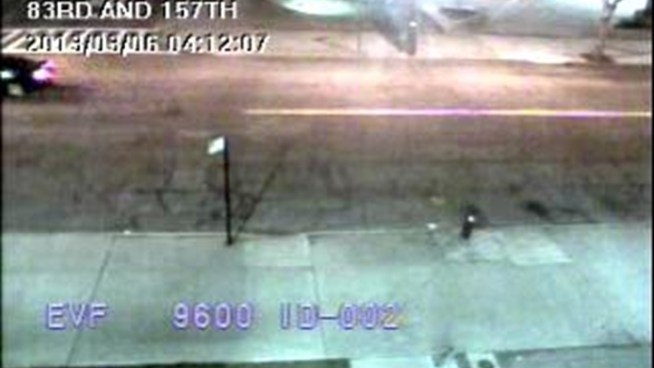 Police are looking to question whoever was inside three vehicles spotted near the scene where two charred bodies were found early Wednesday after firefighters doused a brush fire in Queens. Authorities released surveillance video of the two sedans and custom van spotted near the scene around the time of the fire.