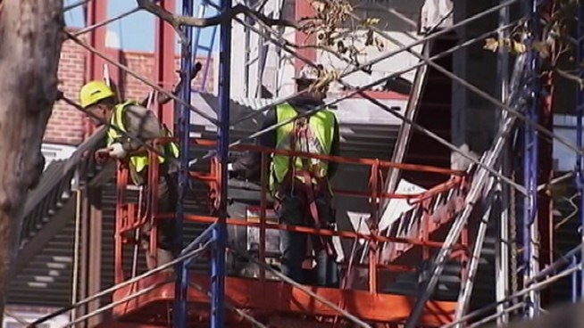 A construction company has been slapped with nine violations a day after the collapse of a Brooklyn building that killed a construction worker. DeMarco Morgan reports.