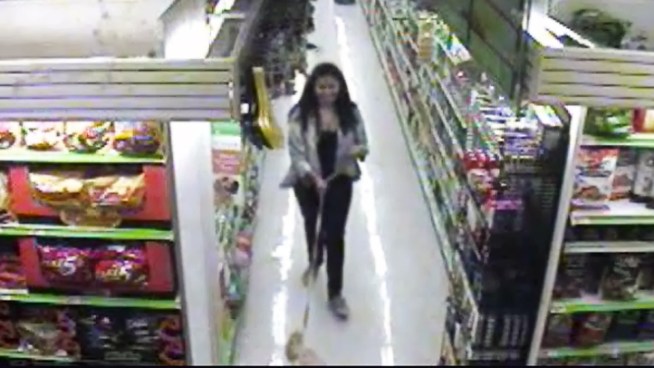 Police have releases this surveillance video of a woman believed to have stolen a 76-year-old man's dog from outside a coffee shop. Anyone with information is asked to contact Crime Stoppers at 800-577-TIPS.