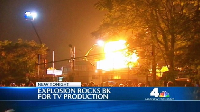 If you heard a loud explosion Thursday night, no need to be alarmed -- it was just some Hollywood magic. A staged explosion on the set of 