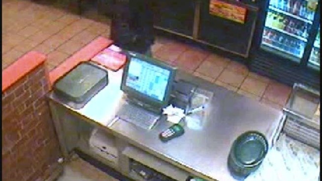 Police have arrested the man seen in this surveillance video, accused of robbing 10 ice cream and sandwich shops in Brooklyn last month.