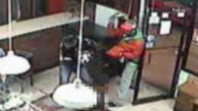 NYPD released this surveillance video in connection with the shooting of an innocent bystander last Friday, Dec. 2. The man seen in the video was fighting with another man when the bystander was shot.