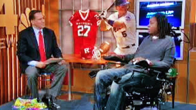 NBC New York's Bruce Beck sits down for a one-on-one interview with Eric LeGrand, the Rutgers football player who became paralyzed while making a head-first tackle on a kickoff return in a game at New Meadowlands Stadium last October.