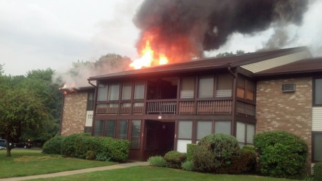 Powerful thunderstorms rolled through the New York metro area Monday morning and brought thousands of lightning strikes that zapped several structures, in some cases igniting fires. Brian Thompson reports.