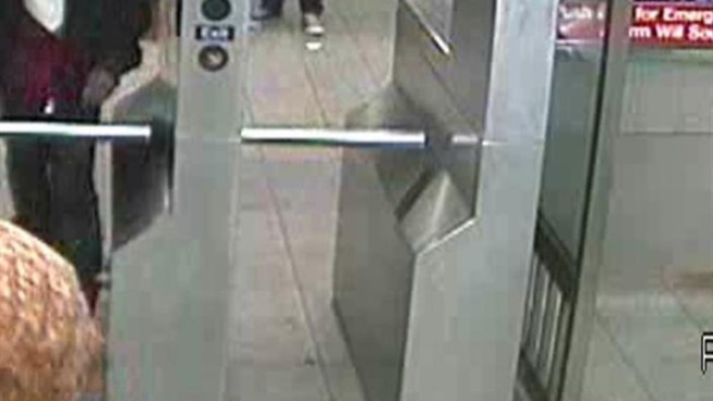 Surveillance video captures the man police believe is responsible for a string of subway robberies that began in late February.