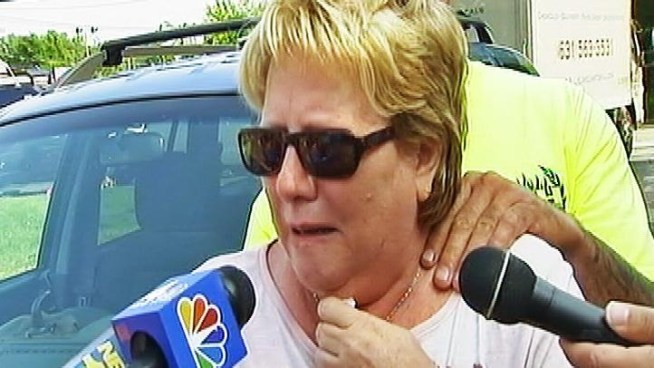 Choking back sobs, the mother of 33-year-old Jamie Taccetta, who was slain while shopping in a Long Island pharmacy, says she hopes police find her daughter's killer and bring him to justice.