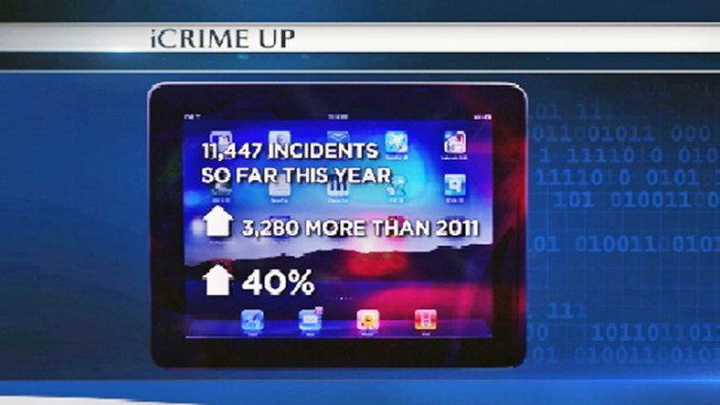 As Apple shatters sales records, Apple thieves are driving up the crime rate. Thefts targeting iPhones and iPads are up a whopping 40 percent in the city. Andrew Siff reports.