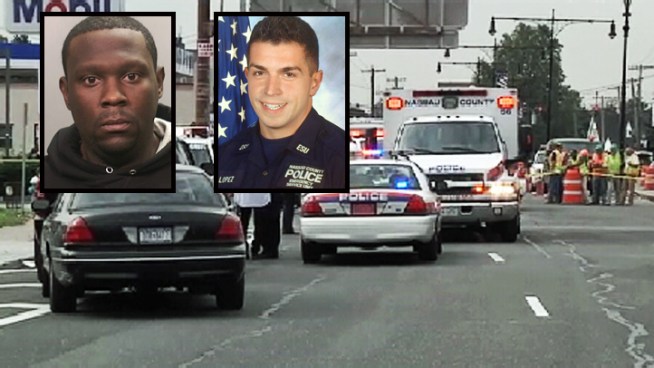 Police have made an arrest in the shooting deaths of two people, including a Nassau County police officer during a traffic stop along the border of Queens and Long Island Tuesday. Tracie Strahan reports.