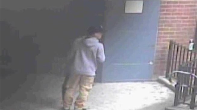 Police are searching for two suspects in an armed robbery of a 15-year-old on a playground on the Lowere East Side. The suspect seen in this surveillance video is accused of acting a lookout while another suspect allegedly robbed the victim.