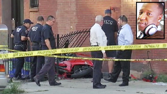 A motorcyclist lost his life when he collided with a fire truck in Bedford-Stuyvesant in Brooklyn. He was headed to a memorial for a friend, also killed in a motorcycle crash, exactly one year ago. And this wasn't the first time the fire truck was involved in a crash this year. Pei-Sze Cheng reports.