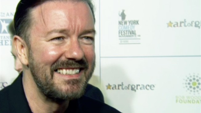 Ricky Gervais jokes about his recent incident with Johnny Depp. The writer-comedian also talks about hosting both the Gloden Globes and the Oscars.