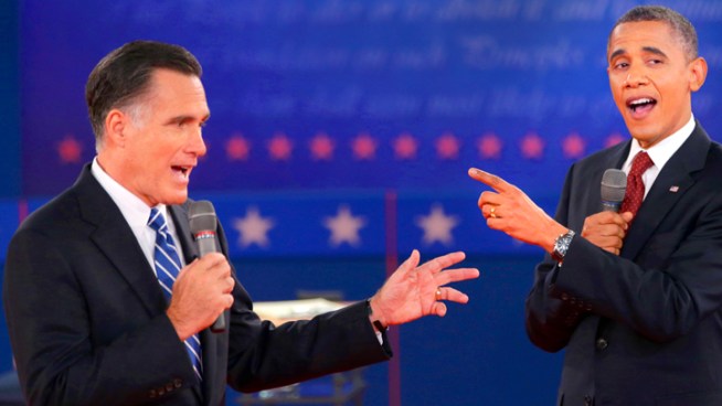 President Obama and Gov. Romney go after each other in the second of three presidential debates.