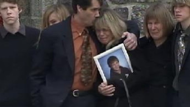 Hundreds of mourners packed a New Jersey church to say goodbye to the 15-year-old student who was found dead at his home after school last week. Brian Thompson reports.