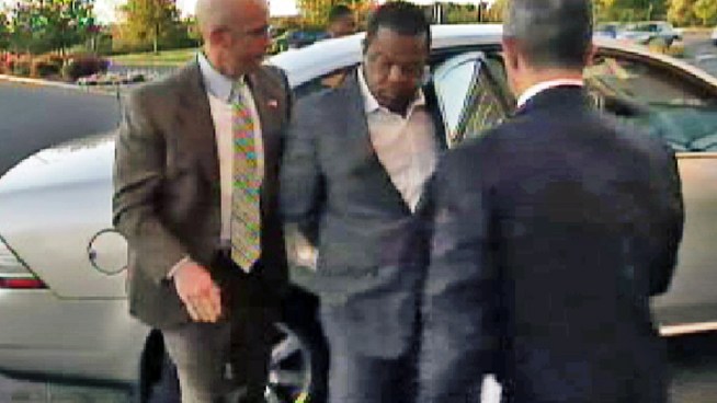 Federal authorities arrested Trenton, N.J., Mayor Tony Mack and more than half a dozen other people early Monday in connection with an ongoing corruption probe, NBC 4 New York has learned. This is exclusive raw video of the mayor's perp walk.