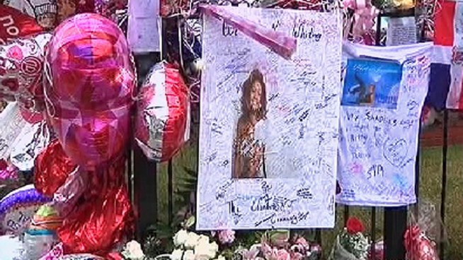 As fans keep flocking to the New Hope Baptist Church in Newark to mourn the death of Whitney Houston, her family is more determined than ever to keep her funeral Saturday private. Pat Battle reports.