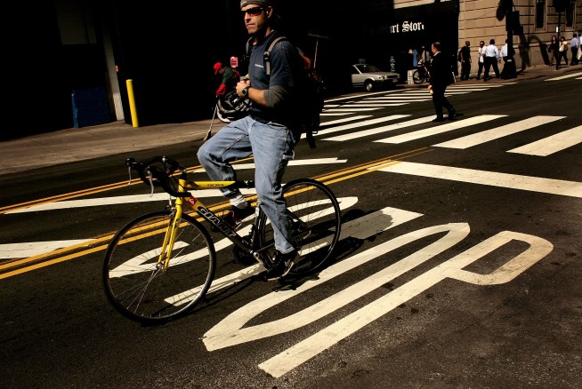 City Cyclists Ride Around Traffic Laws