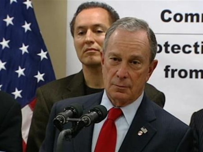 Bloomberg being typical Bloomberg at press conference in Bronx on gun law, refuses to answer question about his wearing a hearing aid.