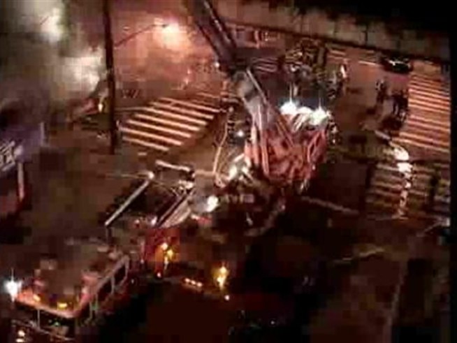 Massive 6 alarm fire torches the <a title=