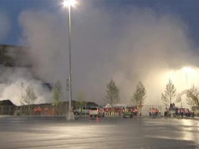 Construction crews began tearing down one big piece of Giants/Jets Wednesday night.