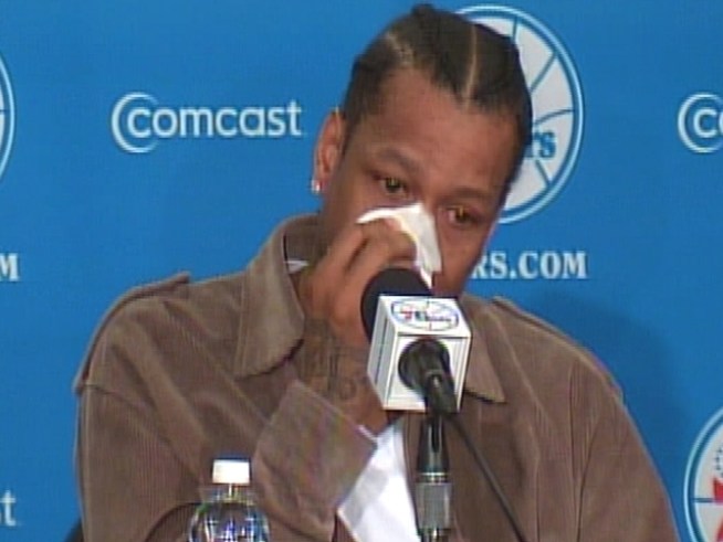 Allen Iverson let his emotions show as he talked about Sixers fans, his past mistakes and what coming back to Philadelphia really means to him.